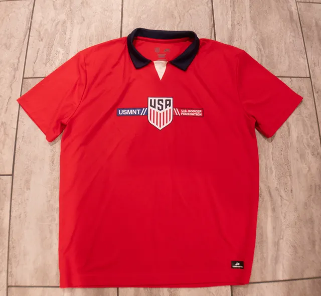icon sports USmnt USA soccer federation polo size XL red