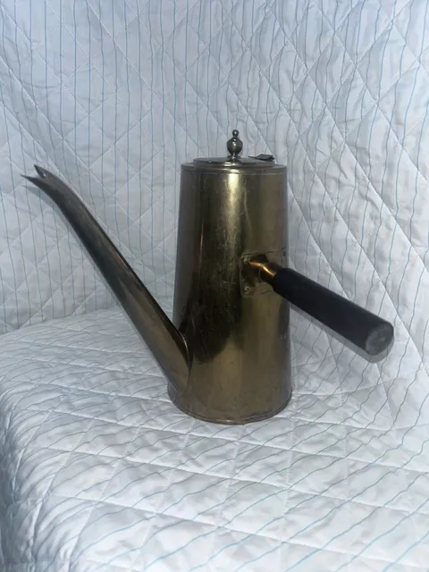Vintage Brass Coffee Pot Side Handle