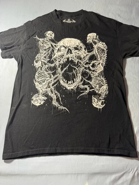 Riddickart Mark Riddick Graphic T-Shirt Size M Black Cotton