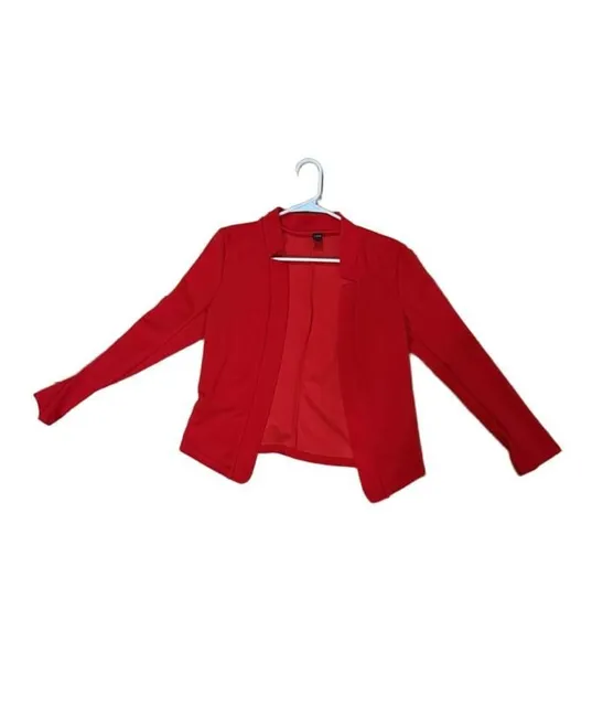 SHEIN Open Front Blazer Size S Red