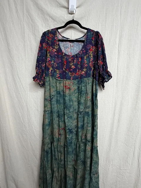 Natural Life Patti Dress Boho Patchwork