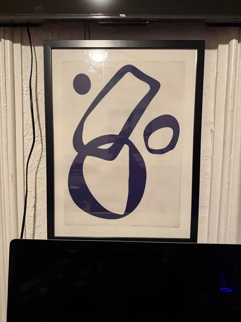 Shadow Catchers Gizmo In Navy II Giclee Framed Art Print