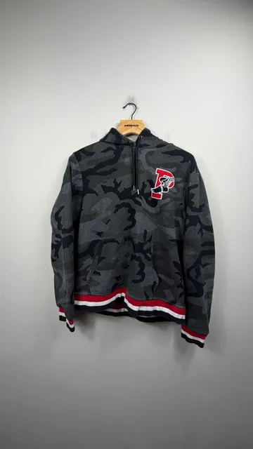 Polo Ralph Lauren P-Wing Camo Hoodie Size L Gray Red