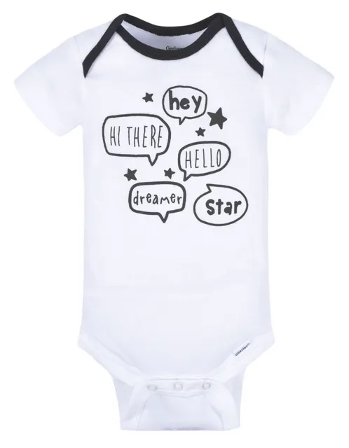 Gerber Onesies Baby Boy Short Sleeve Bodysuits Newborn