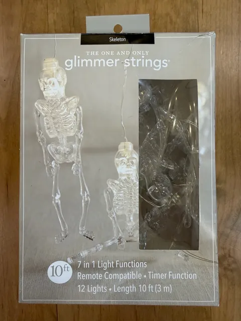 Pier 1 Imports Skeleton Glimmer Strings LED Lights 10 Ft