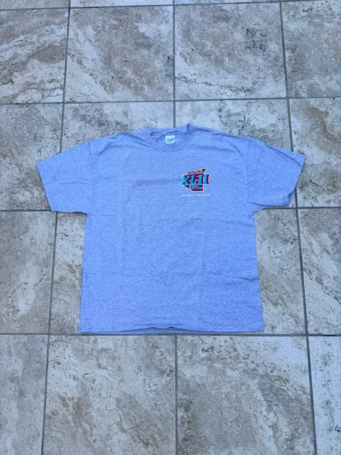 Port & Company Super Bowl XLII T-Shirt Size 2XL Grey Patriots Giants
