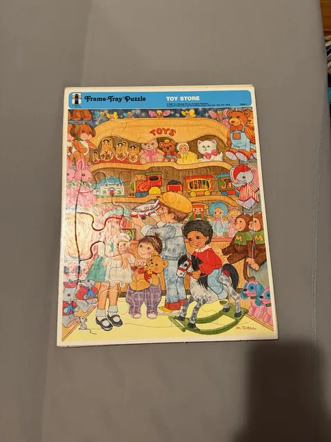 The Rainbow Works Toy Store Frame-Tray Puzzle 1989 Vintage