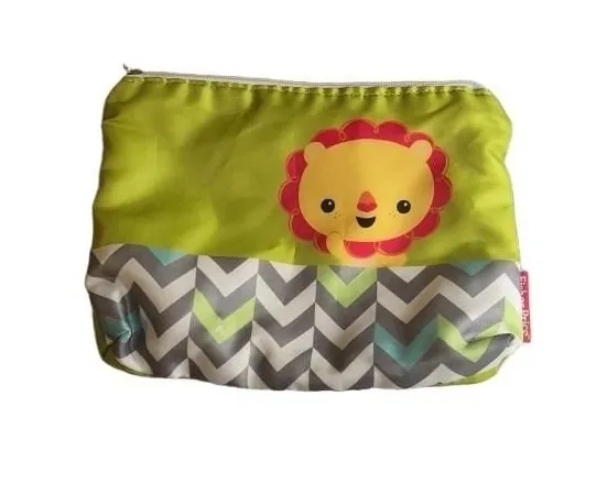 Fisher-Price Lion Diaper Bag Green Chevron