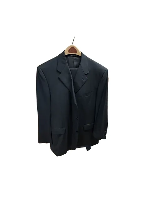 Canali Proposta Suit Size 58R Black Wool 2-Piece