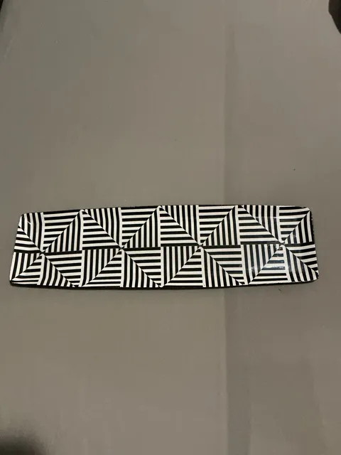 Jonathan Adler Geometric Black White Metal Tray