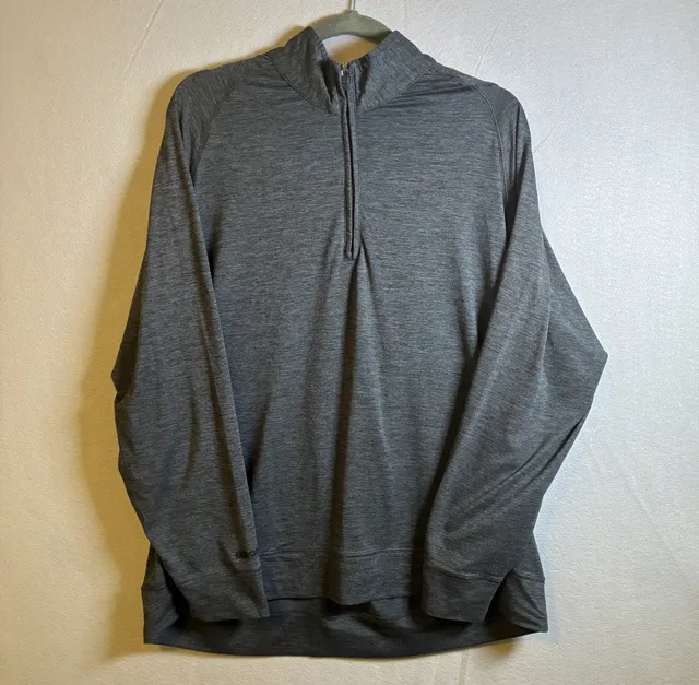 Bonobos Golf 1/2 Zip Pullover Size XL Grey Athletic Long Sleeve