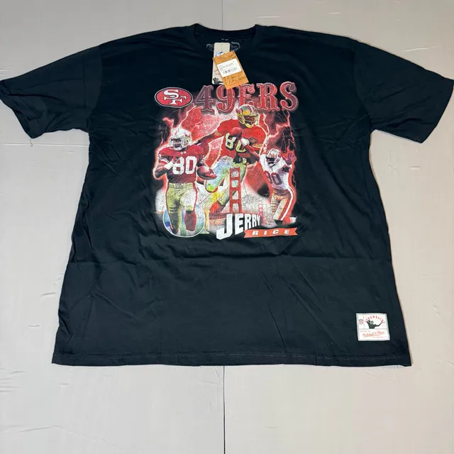 Mitchell & Ness San Francisco 49ers Jerry Rice T-Shirt Size XXL Black