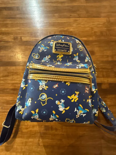 Disney Parks Loungefly 50th Anniversary Mini Backpack Blue (b1) 