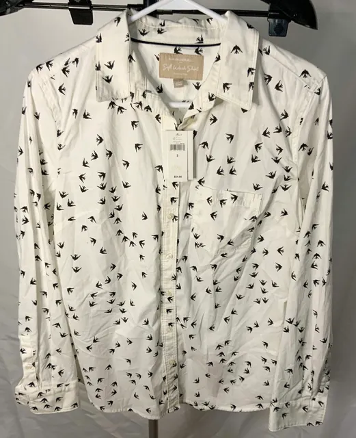 Banana Republic Soft Wash Shirt Women’s Size S Bird Print
