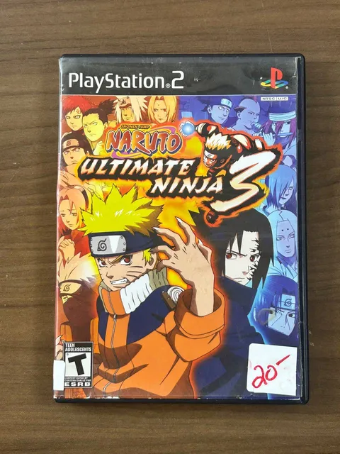 Naruto Ultimate Ninja 3 PS2 PlayStation 2 2008 Game w/ Manual & Case