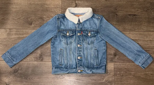 Levi Strauss & Co. Sherpa Trucker Jacket Size 4T Blue Denim