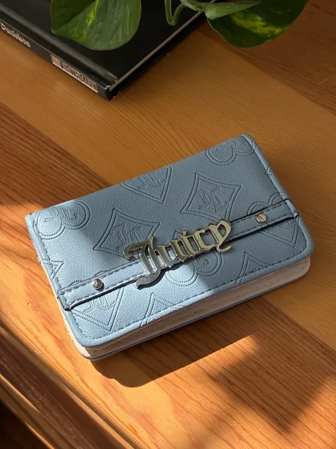 Juicy Couture Monogram Blue Wallet