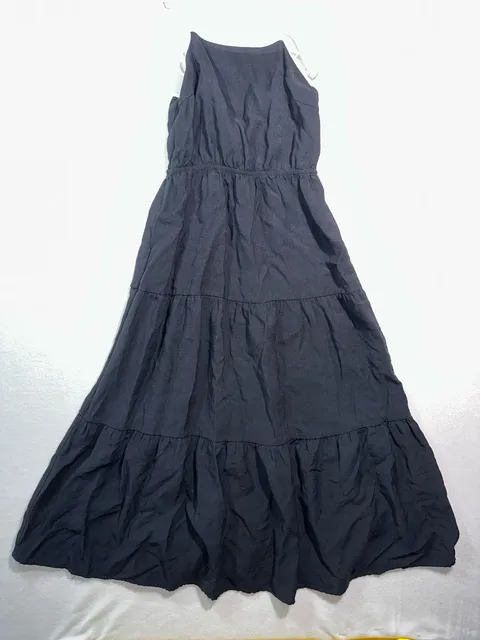 Black Tiered Midi Dress