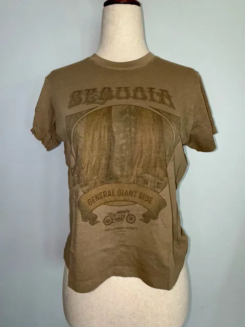 The Laundry Room Sequoia T-Shirt Size XS Brown Graphic Cotton Modal