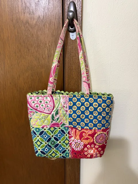 Vera Bradley Mini Quilted Patchwork Tote Bag Colorful Floral Paisley