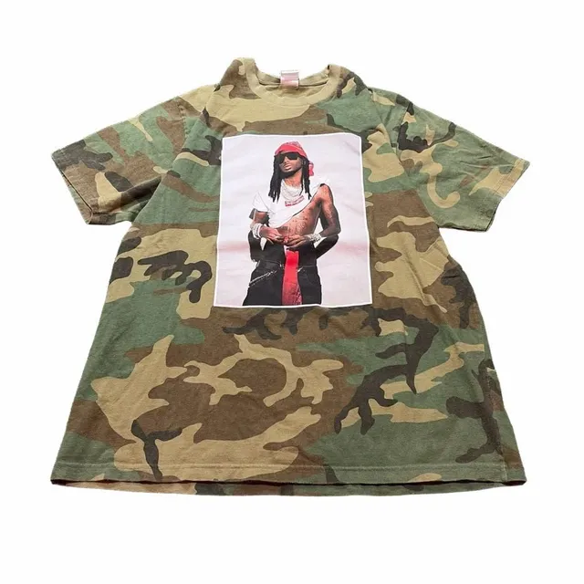 Supreme Playboi Carti Tee Woodland Camo M