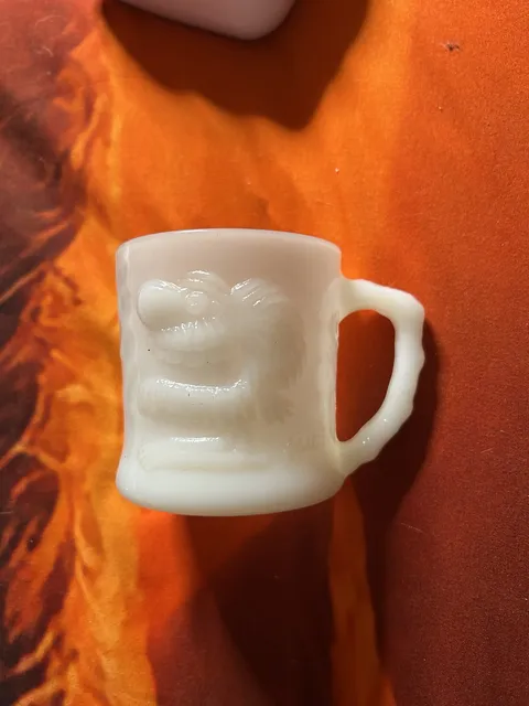 Hazel Atlas Grog Milk Glass Mug