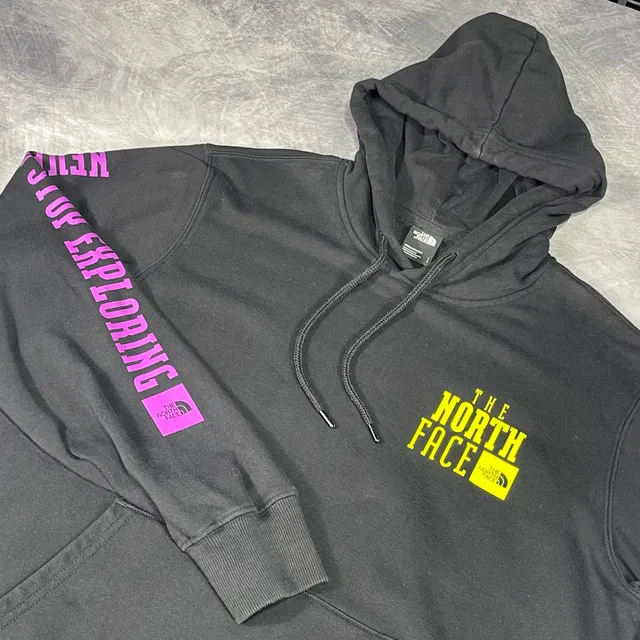 The North Face Brand Proud Hoodie Size L Black Yellow