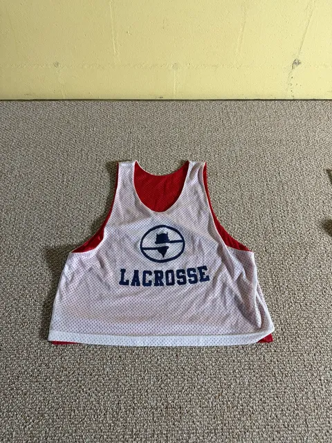 A4 Lacrosse Reversible Pinnie Jersey Adult S Red White