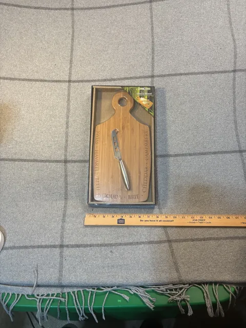 Totally Bamboo Bamboo Cheese Board With Stainless Steel Knife