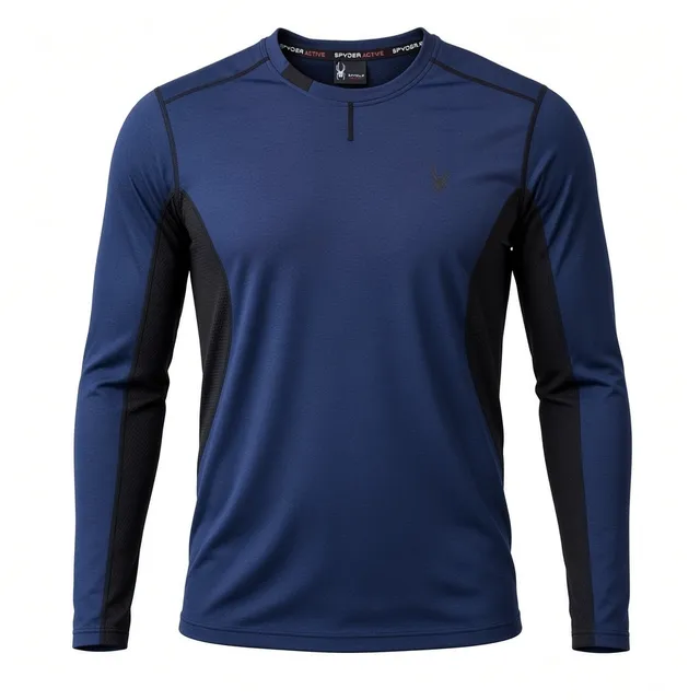 Spyder Active Long Sleeve Athletic Shirt Size Small Blue