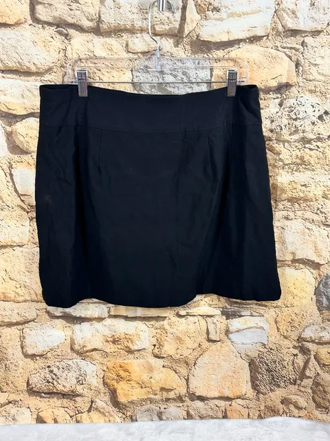 Rafaella Skort Size XL Black Pull-On Active Skirt Built-In Shorts