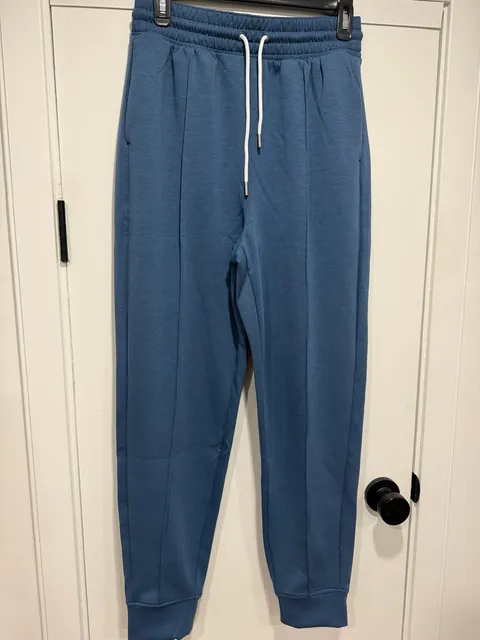 Zenana Joggers Size M Blue Drawstring Casual Sweatpants