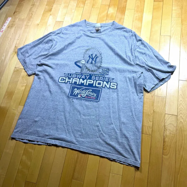 Vintage 2000 Yankees Subway Series Champions Lee Sport Tee XXL 26x31 MLB