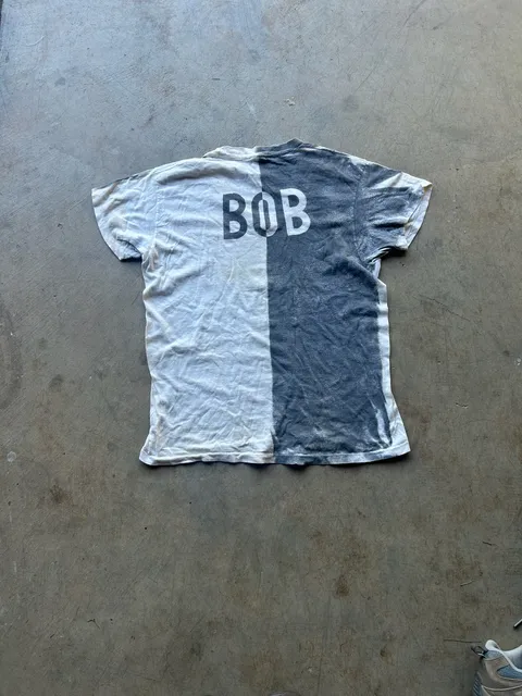 70s Hanes Vintage Bob Graphic T-Shirt Split Black White