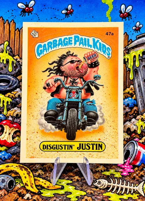 RARE Topps Garbage Pail Kids 1985 2nd Series 47a Disgustin' Justin Sticker Card