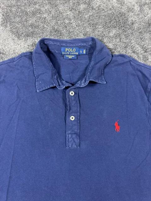 Polo Ralph Lauren Featherweight Mesh Polo Size L Blue Short Sleeve