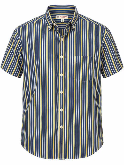 Petronio Roma Striped Short Sleeve Button-Down Shirt Size 17/43