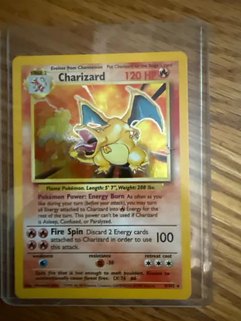 Pokemon Charizard Base Set Holo 4/102 Rare Unlimited
