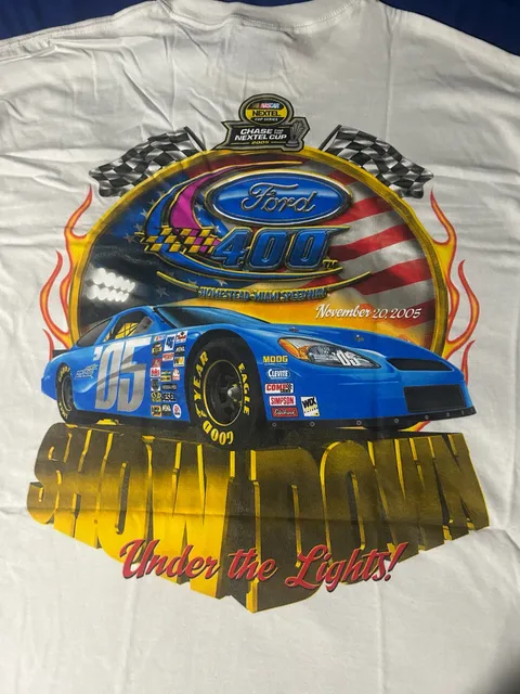 Vintage Nascar Ford 400 Showdown T-Shirt Size XL White New With Tags