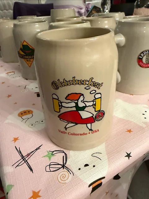 2 Paulaner Oktoberfest Vail Colorado USA Ceramic Beer Mug