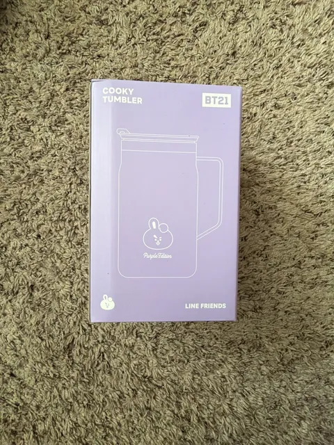 BT21 COOKY TUMBLER PURPLE WISH LINE FRIENDS