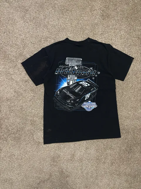 Early 2000s nascar Allstate 400 At The Brickyard T-Shirt Black Graphic Tee