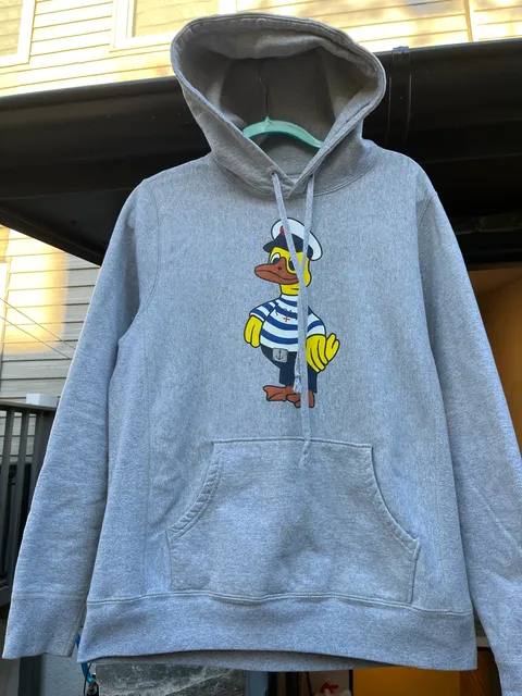 Noah Duck Sailor Hoodie Size M Grey Graphic Pullover men’s 