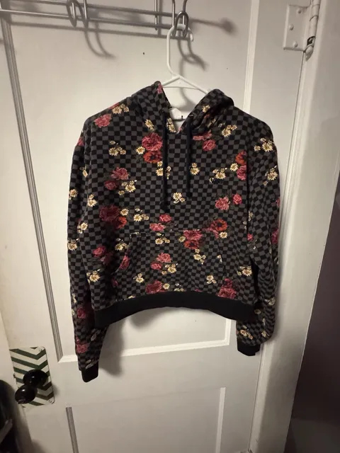 Vans Checkerboard Floral Hoodie Size M