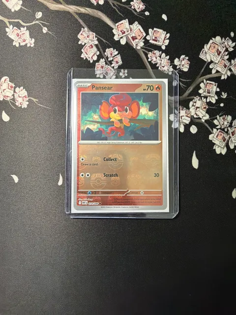 Pokemon Pansear Master Ball Reverse Holo 014/086 White Flare