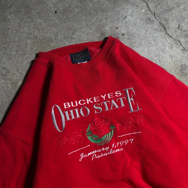Rare vintage Campus Outpost Ohio State Buckeyes 1997 Rose Bowl Sweatshirt Red L