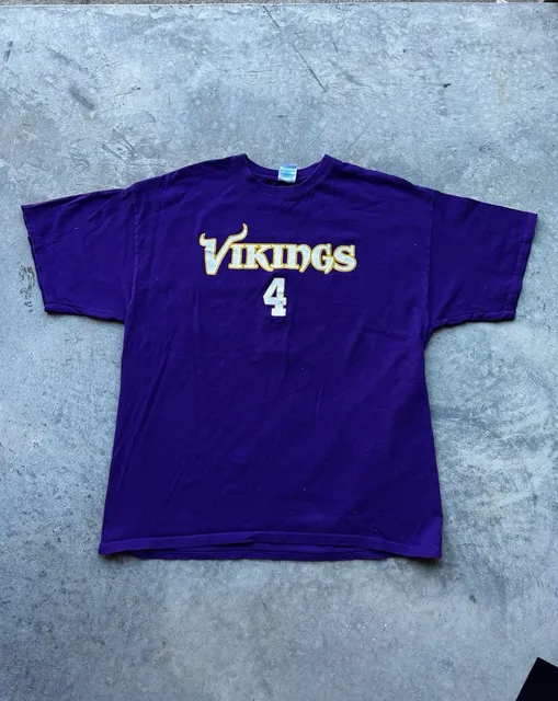 Gildan Minnesota Vikings Brett Favre 4 T-Shirt XL Purple NFL