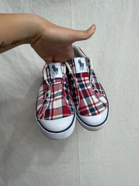 Polo Ralph Lauren Red Plaid Sneakers