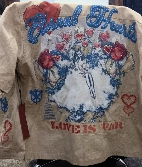 Ajenda Eternal Hearts Jacket Beige Cotton