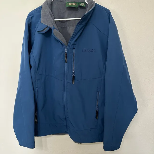 Cabela’s Stillwater Supply Co. Blue Fleece Lined Softshell Jacket Men’s Large
